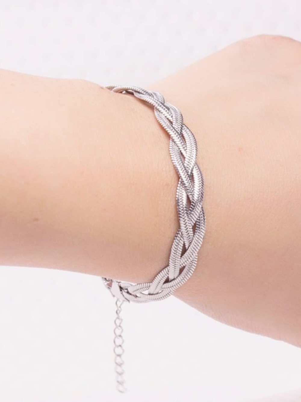 Silver Serpanti Braided Link Bracelet